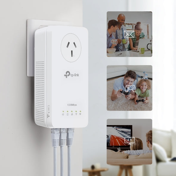 TP-Link TL-WPA8631P KIT AV1300 Gigabit Passthrough Powerline AC Wi-Fi Kit AV2 30 image 3