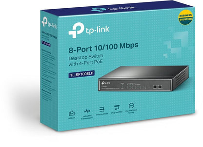 TP-Link TL-SF1008LP 8-Port 10/100Mbps Desktop Switch with 4-Port PoE, Up To 41W image 0