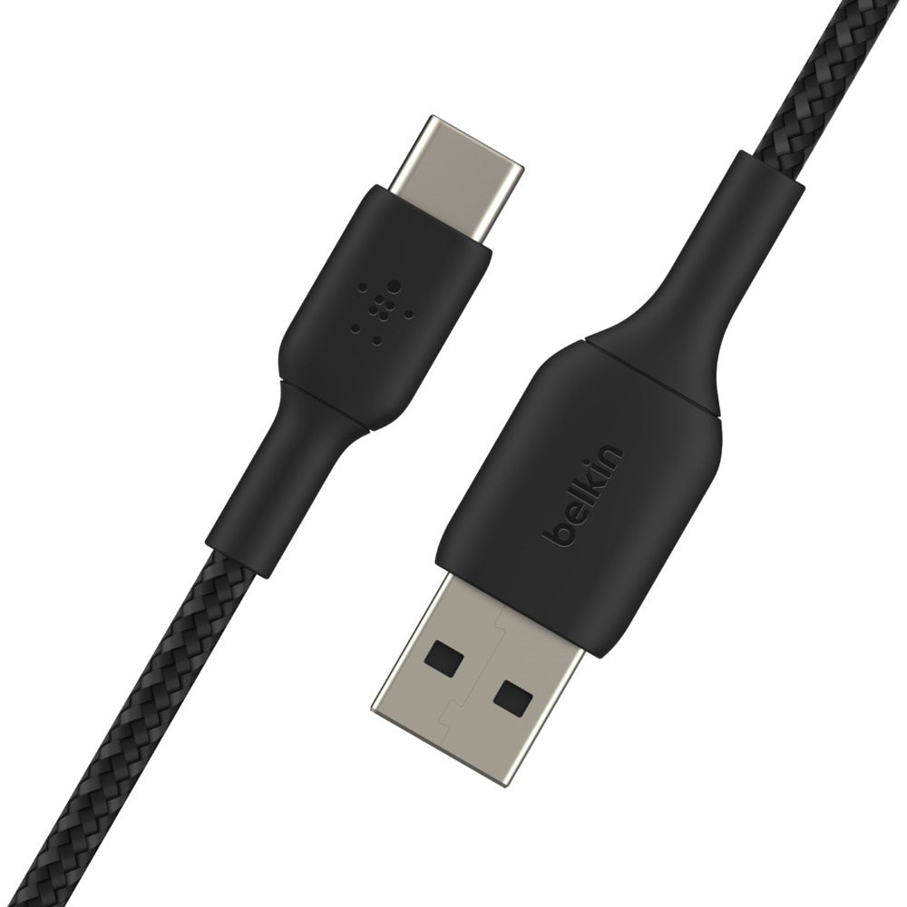 Belkin BoostCharge Braided USB-C to USB-A Cable (3M) - Black (CAB002bt3MBK), 15W image 2
