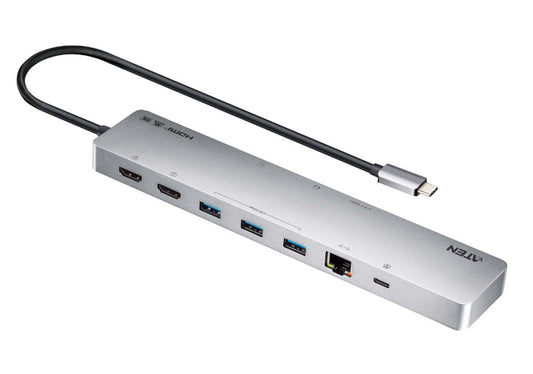Aten 11-in-1 USB-C Multiport Dock with Power Pass-Through, 2x HDMI, 2x USB-C (1 image 0