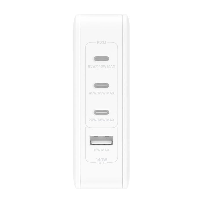 Belkin BoostCharge Pro 140W 4-Port GaN Wall Charger - White(WCH014BTWH-V3), 4 x image 2