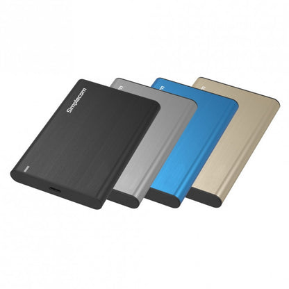 Simplecom SE221 Aluminium 2.5'' SATA HDD/SSD to USB 3.1 Enclosure Blue image 1