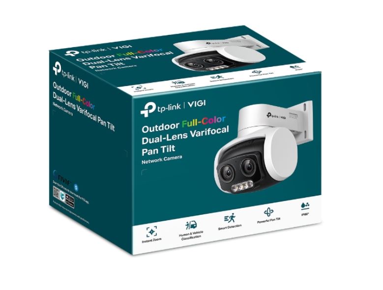 TP-Link VIGI 4MP C540V Outdoor Full-Color Dual-Lens Varifocal Pan Tilt Network C image 0