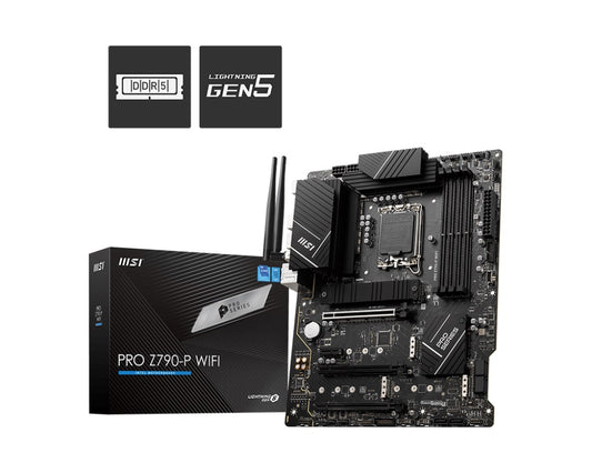 MSI PRO Z790-P WIFI Intel LGA 1700 ATX  Motherboard, 4x DDR5 128GB, 1x PCI-E x 1 image 0