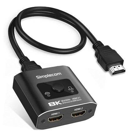 Simplecom CM302V2 Bi-Directional 2 Way HDMI 2.1 Switch Selector 8K image 0