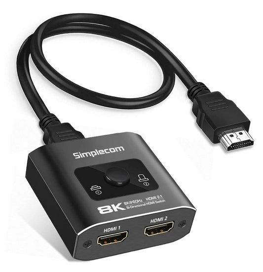 Simplecom CM302V2 Bi-Directional 2 Way HDMI 2.1 Switch Selector 8K image 0