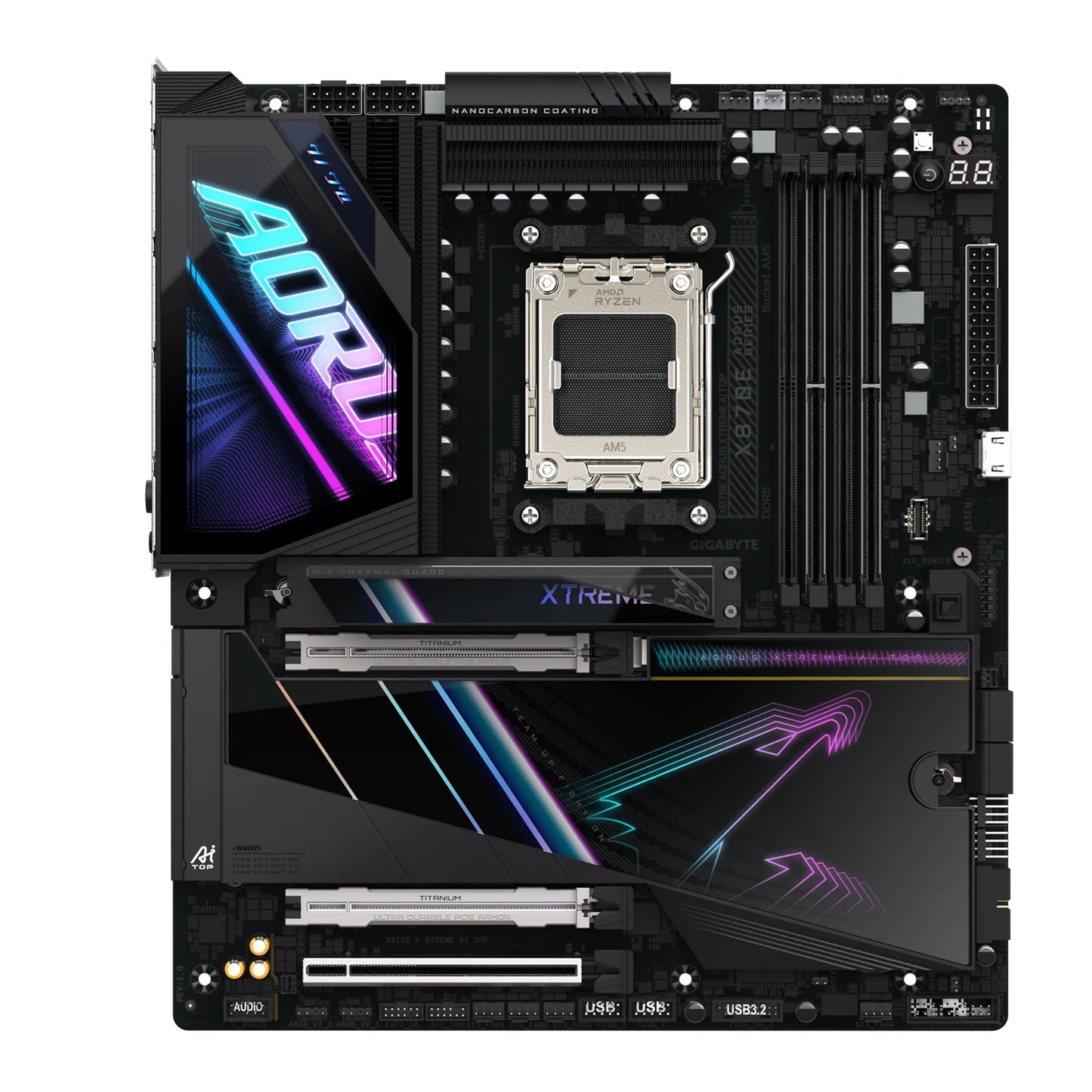Gigabyte X870E AORUS XTREME AI TOP AMD AM5 ATX Motherboard 4x DDR5~256GB,3x PCIe image 1