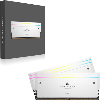 Corsair DOMINATOR® TITANIUM RGB 96GB (2x48GB) DDR5 DRAM 6600MT/s CL32 Intel XMP image 3