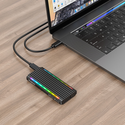 Simplecom SE525 NVMe / SATA M.2 SSD USB-C Enclosure with RGB Light USB 3.2 Gen 2 image 3