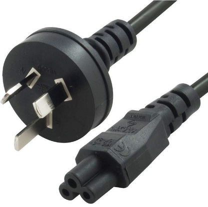 8ware AU Power Lead Cord Cable 2m 3-Pin AU to ICE 320-C5 Cloverleaf Plug Mickey image 0