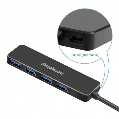 Simplecom CH342 USB 3.0 (USB 3.2 Gen 1) SuperSpeed 4 Port Hub for PC Laptop image 2