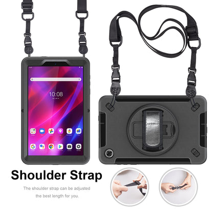 Generic Rugged Lenovo Tab M8 (4th Gen) (8') (TB-300) Case Black - Built-in-Kicks image 1