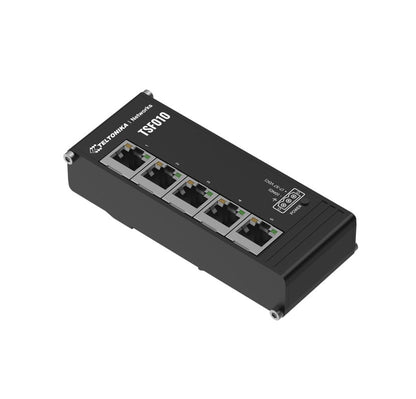 Teltonika Flat Ethernet Switch, 3-Pin Power Input, Flat and compact design, Plug image 1