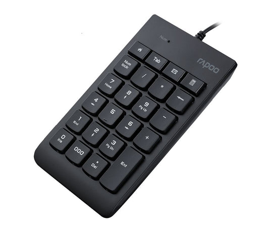 RAPOO K10 Wired Numeric NumberPad Keyboard -  Spill Resistant Design, Laser Carv image 1