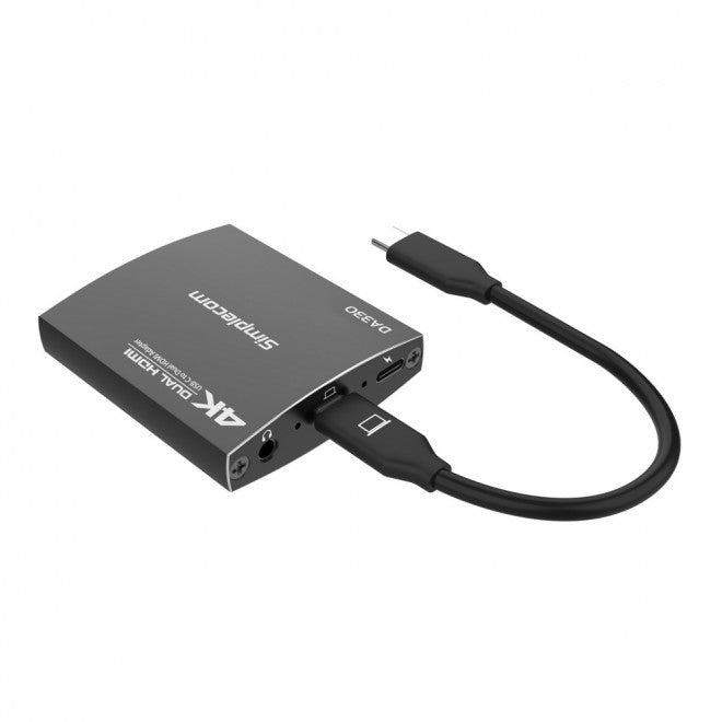 Simplecom DA330 USB-C to Dual HDMI MST Adapter 4K@60Hz with PD and Audio Out image 2
