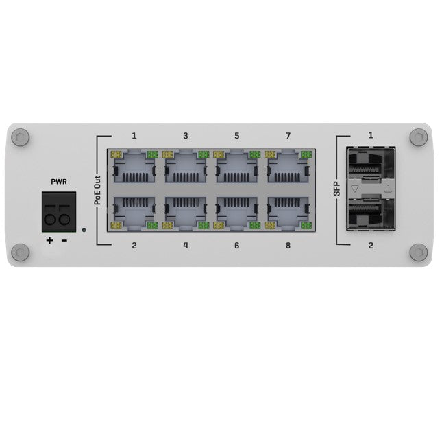 Teltonika Industrial PoE+ Ethernet Switch, 2x SFP ports, 8x PoE+ ports with spee image 3