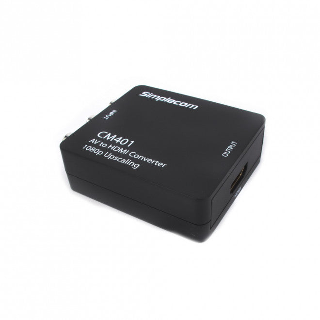 Simplecom CM401 Composite AV CVBS 3RCA to HDMI Video Converter 1080p Upscaling image 2