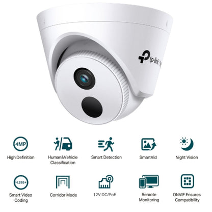 TP-Link VIGI 4MP C440I(4mm) IR Turret Network Camera,4mm Lens, Corridor Mode, Sm image 2