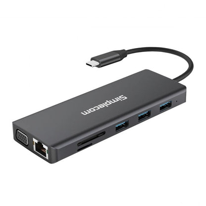Simplecom CHN612 USB-C 12-in-1 Multiport Docking Station Dual HDMI + VGA Triple image 0