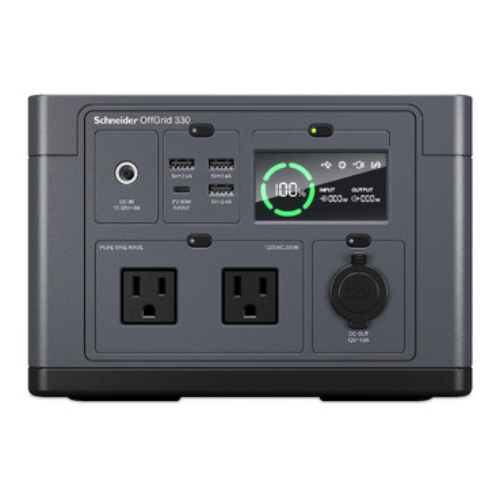 APC OffGrid Portable Power Station 330, 120V, 332Wh Lithium-ion, LCD, 2 NEMA, Si image 1