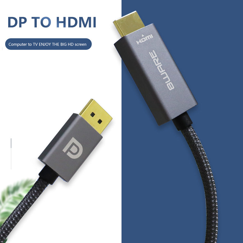 8ware 2m DisplayPort DP to HDMI Male to Male Adapter Converter Cable Retail Pack image 2