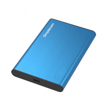 Simplecom SE221 Aluminium 2.5'' SATA HDD/SSD to USB 3.1 Enclosure Blue image 0