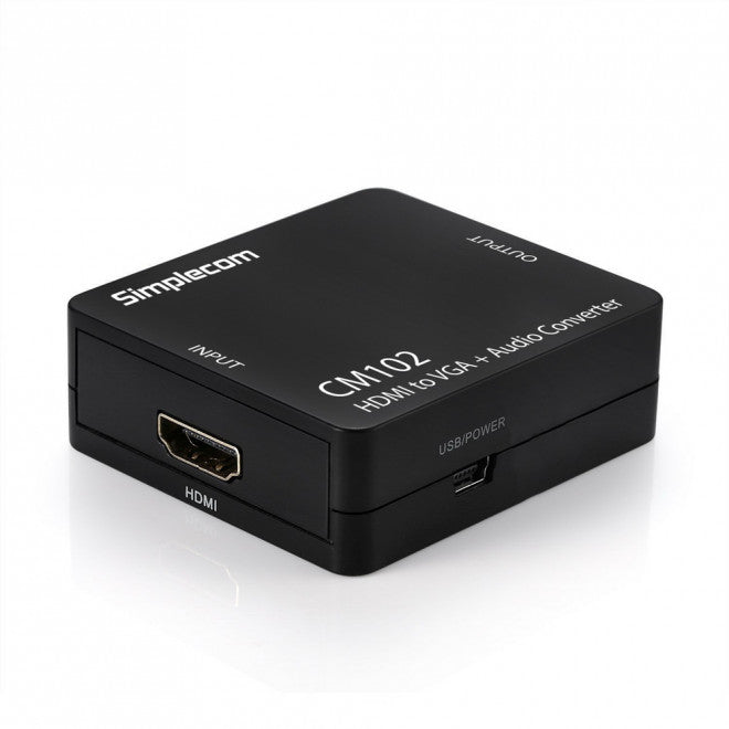 Simplecom CM102 HDMI to VGA + Audio 3.5mm Stereo Converter image 1