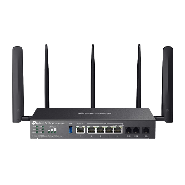 TP-Link DR3650v-4G Omada 4G+ Cat6 AX3000 Wi-Fi 6 Gigabit Desktop DSL Gateway image 0