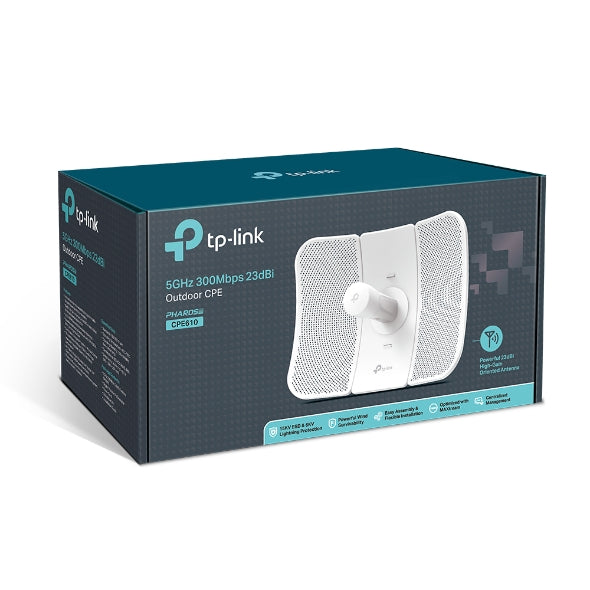 TP-Link CPE610 5GHz 300Mbps 23dBi Outdoor CPE MIMO Antenna AP Client Bridge Repe image 3