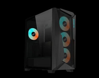 Gigabyte C301V2 RGB Tempered Glass E-ATX Black Mid Tower Gaming Chassis  2x3.5' image 0