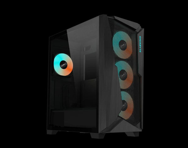 Gigabyte C301V2 RGB Tempered Glass E-ATX Black Mid Tower Gaming Chassis  2x3.5' image 0