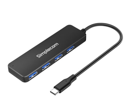 Simplecom CH340 Compact USB-C to 4 Port USB-A Hub USB 3.2 Gen1 image 0