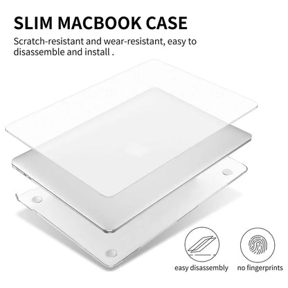Pisen Hard shell Case MacBook Air 15.3 (M4 2025, M3/M2) Glassy Matte (Clear) - U image 1