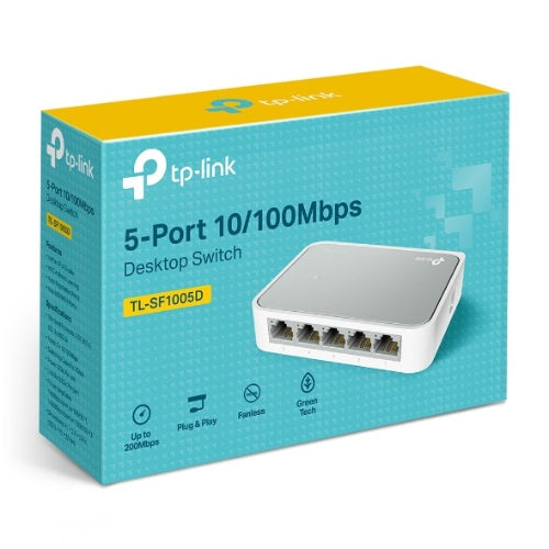 TP-Link TL-SF1005D 5-port 10/100M mini Desktop Switch, 5 10/100M RJ45 ports, Pla image 1