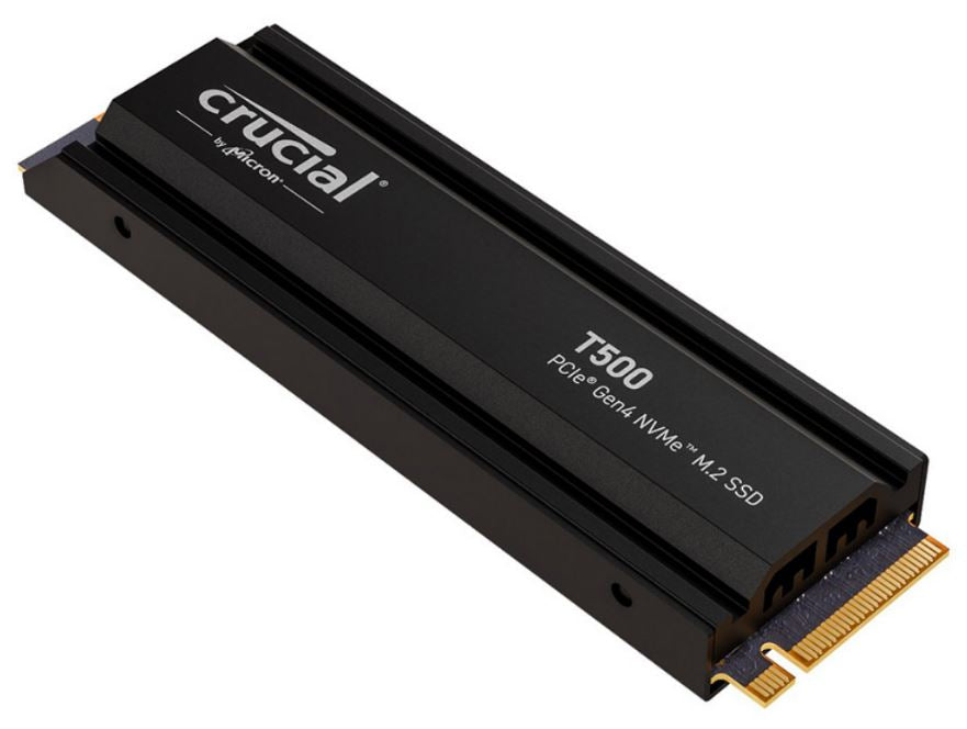 Crucial T500 2TB Gen4 NVMe SSD Heatsink - 7400/7000 MB/s R/W 1200TBW 1440K IOPs image 0