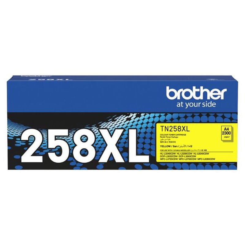 Brother TN-258XLY Yellow High Yield Toner Cartridge, up to 2300 pages image 0