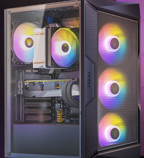 Antec AX81 E-ATX, 1x 360mm Radiator Front, 4x ARGB 12CM Fans 3x Front & 1x Rear image 1