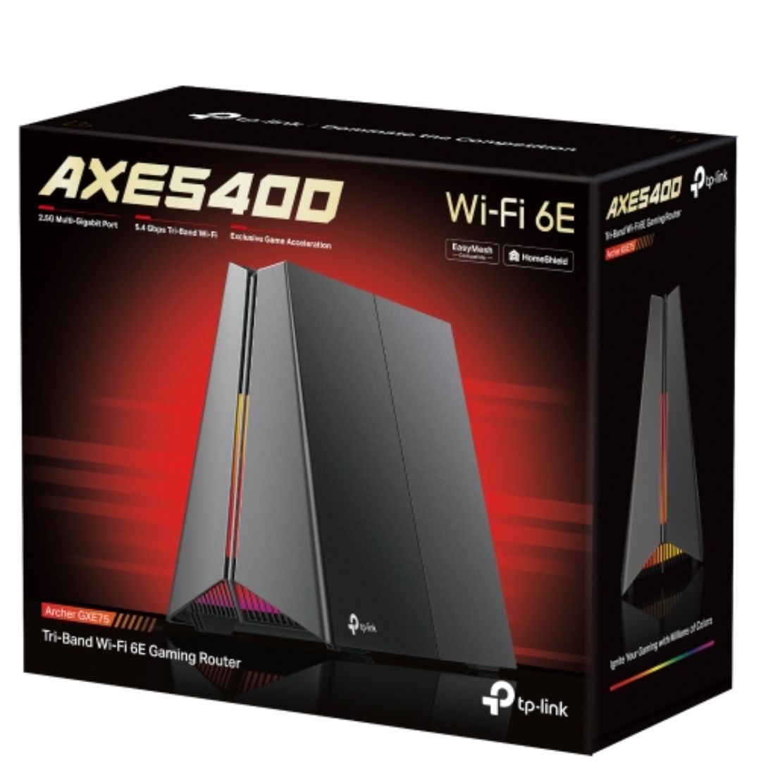 TP-Link Archer GXE75 AXE5400 Tri-Band Wi-Fi 6E Gaming Router image 0