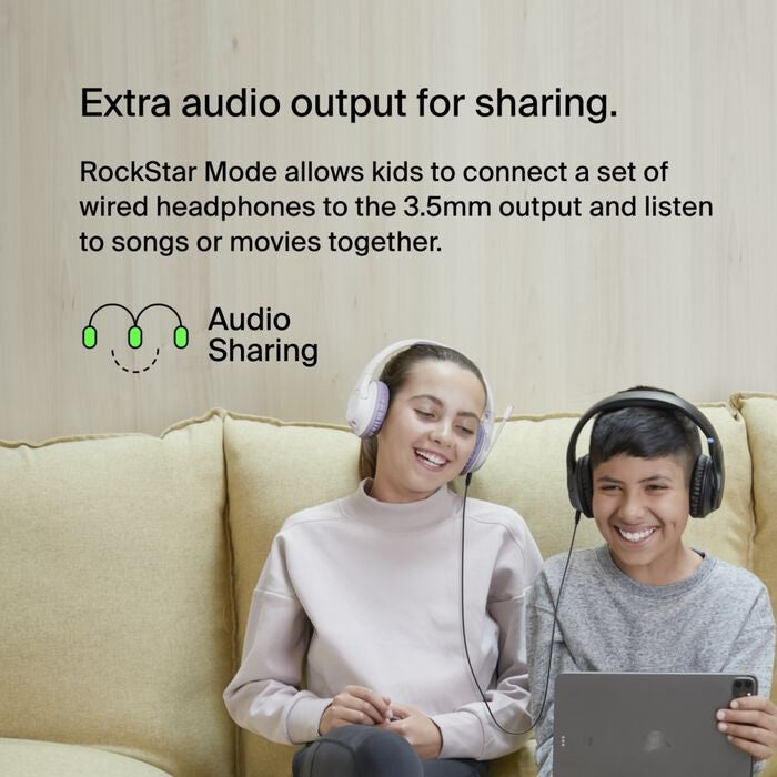 Belkin SoundForm Inspire Wireless Over-Ear Headset for Kids (AUD006btBLK), 35 ho image 3
