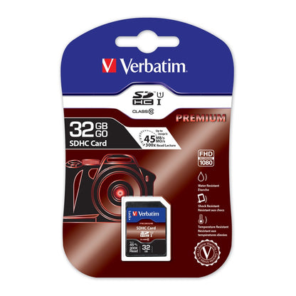 Verbatim SDHC 32GB (Class 10) Up to 45MB/Sec 300X read speed image 0
