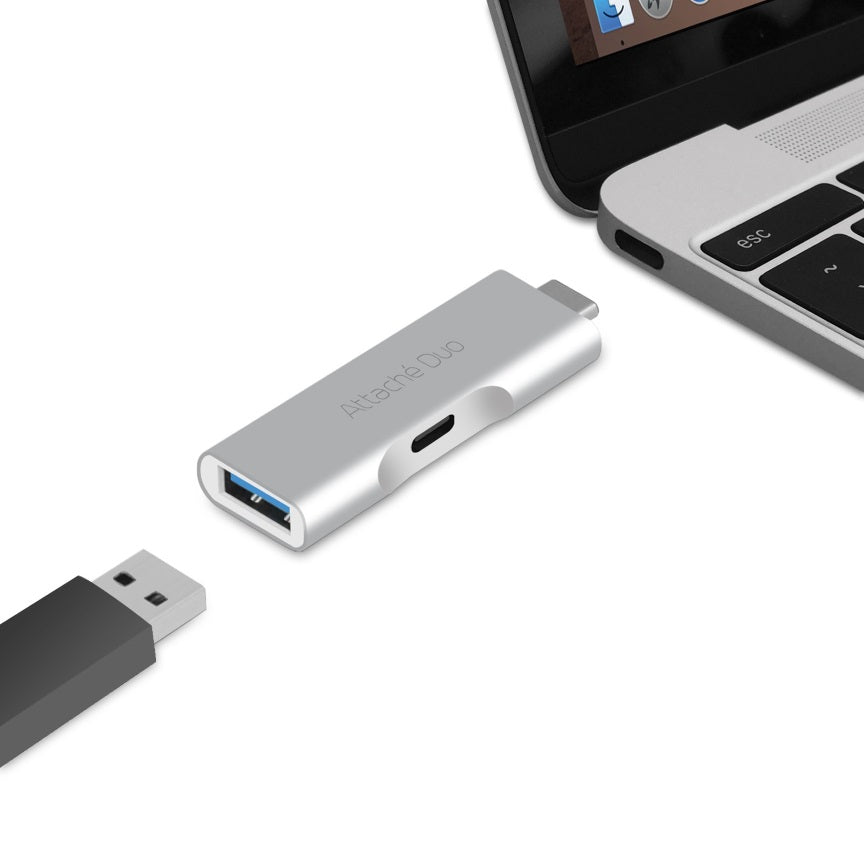 (LS) mbeat®  Attach Duo Type-C To USB 3.1 Adapter With Type-C USB-C Port -Suppo image 1