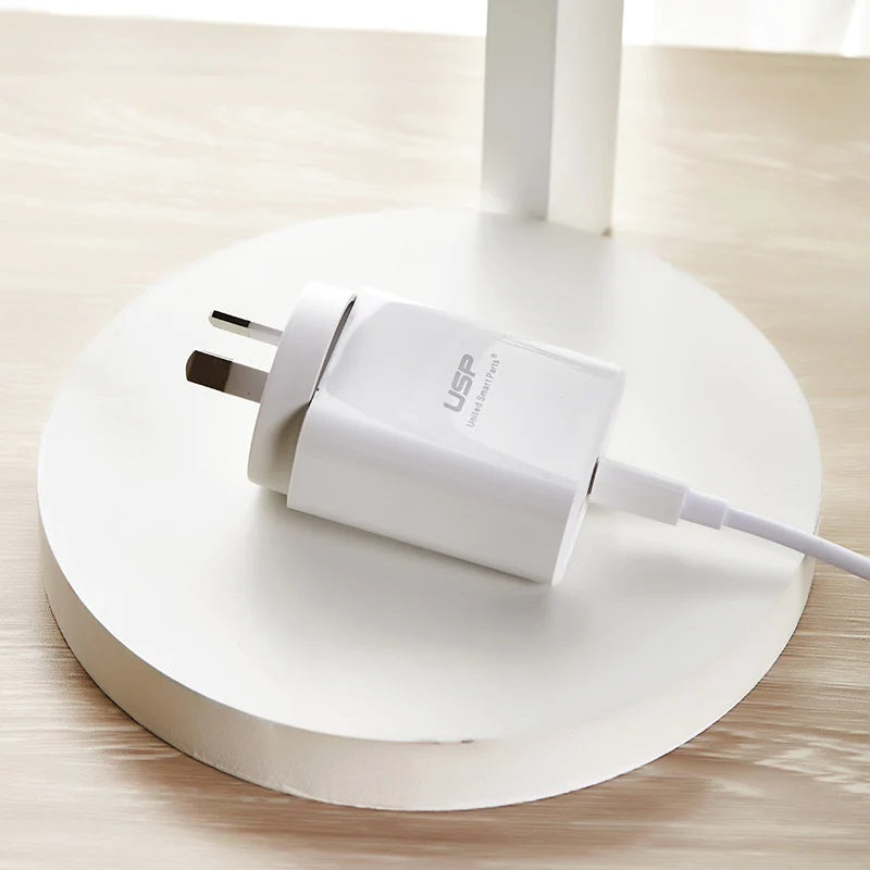 USP 20W USB-C PD Fast Wall Charger White - Extremely Compact Plug Makes It Ideal image 2