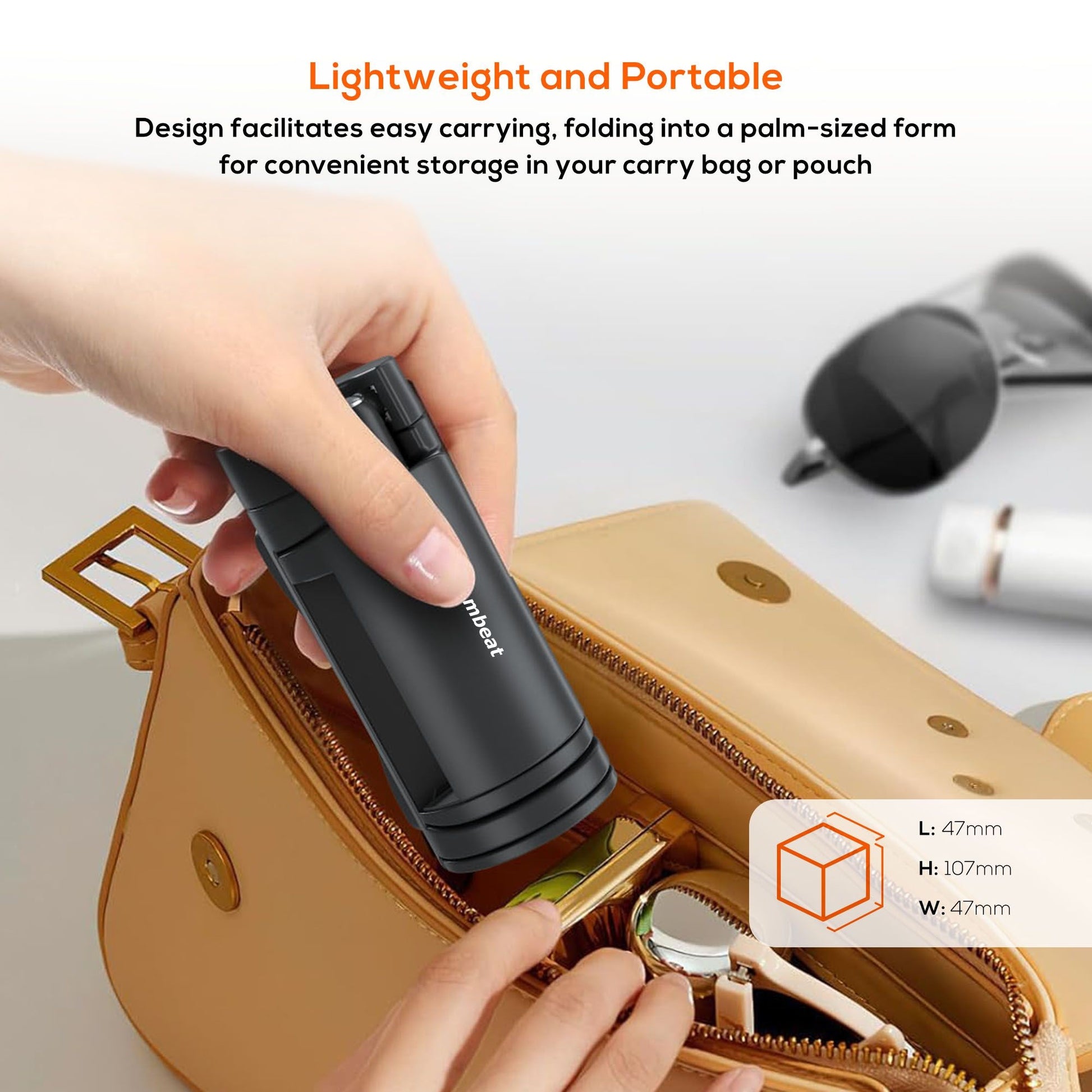 mbeat®   Portable Travel Phone Holder Portable Design/ 360 degree Rotatable Bas image 2