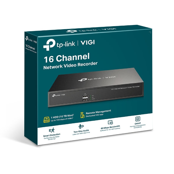 TP-Link VIGI NVR1016H 16 Channel Network Video Recorder, 24/7 Continuous Recordi image 0