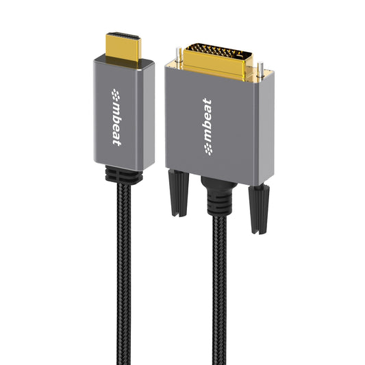 mbeat Tough Link 1.8m HDMI to DVI Cable  Up to 1080p@60Hz (1920×1080)  Cable Le image 0