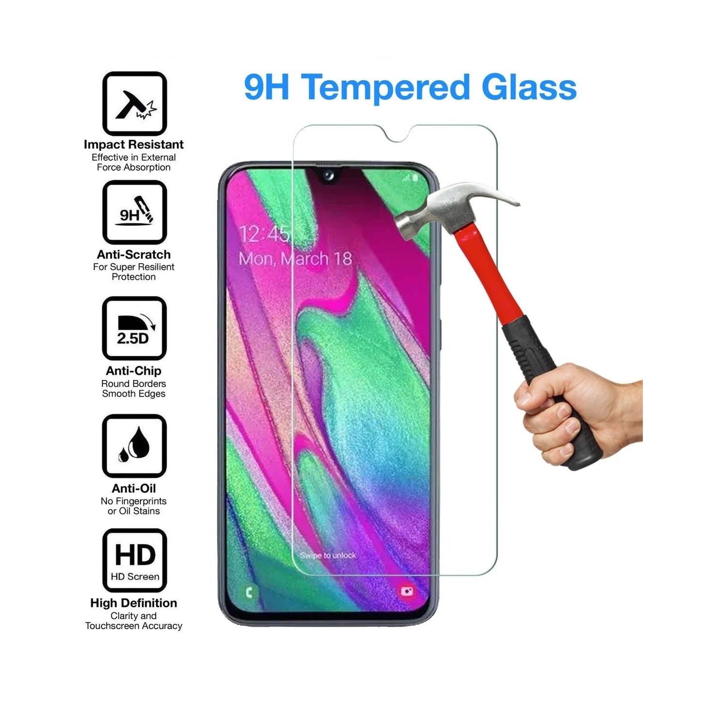 USP Samsung Galaxy A05s 4G (6.7') Tempered Glass Screen Protector : Full Coverag image 1