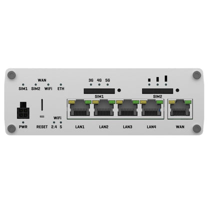 Teltonika Industrial 5G Router, 5G dual SIM cellular, 5 Gigabit Ethernet ports, image 1