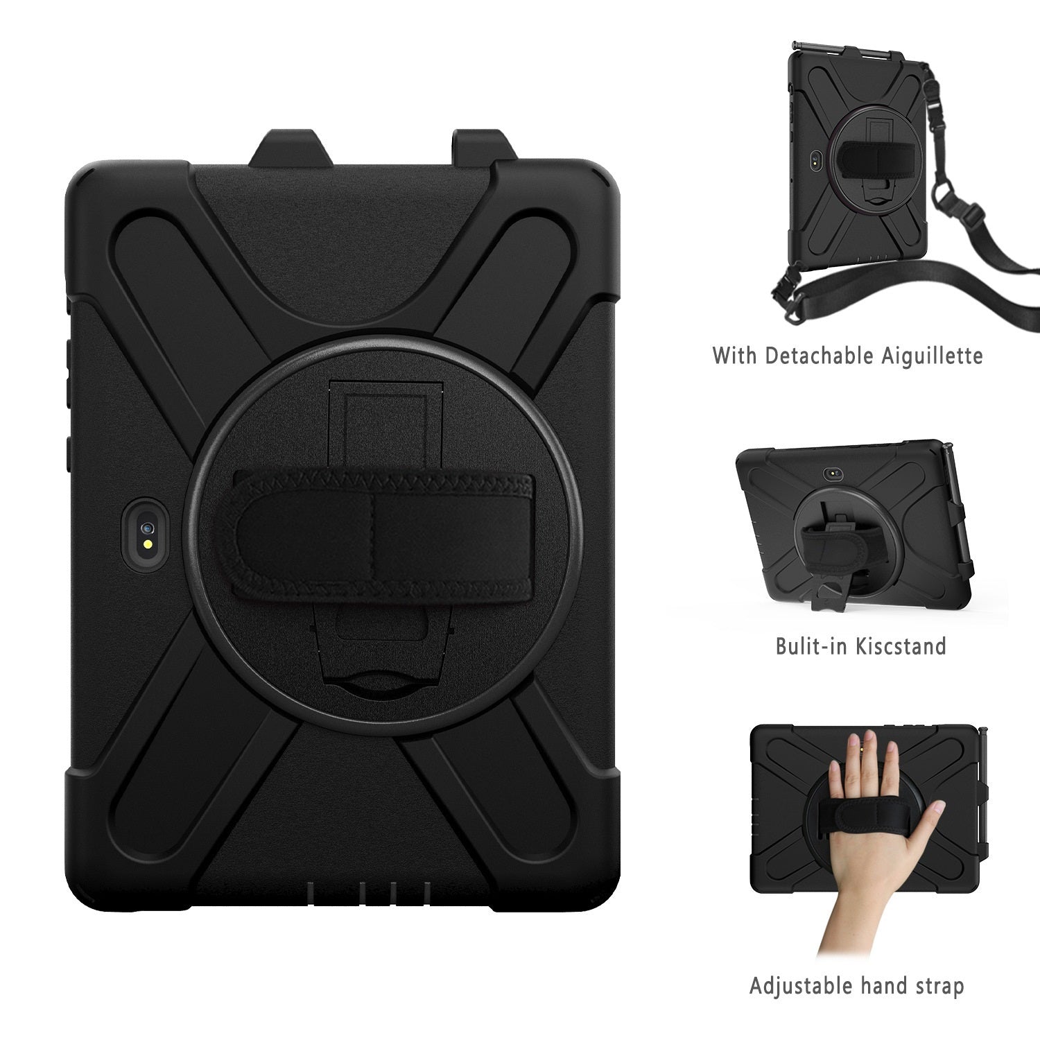 Generic Rugged Samsung Galaxy Tab Active4 Pro / Tab Active Pro (10.1') Case Blac image 1