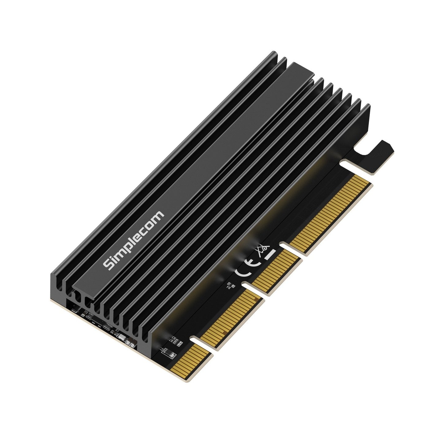 Simplecom EC415B NVMe M.2 SSD to PCIe x4 x8 x16 Expansion Card with Aluminium He image 0