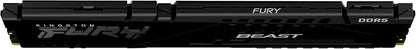 Kingston Fury Beast Black DDR5 32GB 5600MT/s CL36 DIMM Desktop Gaming Memory Single Module AMD Expo and Intel XMP - KF556C36BBE-32
